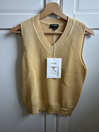 S/S26 Chanel Knit Vest Top, Size 36