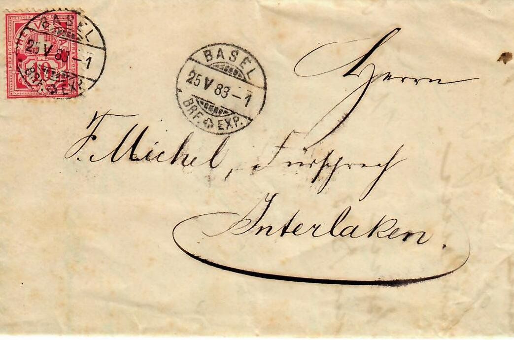 Tutti i francobolli: Basel  - Interlaken  1883 – Usato da Hochdorf venduto da Ziegel-16