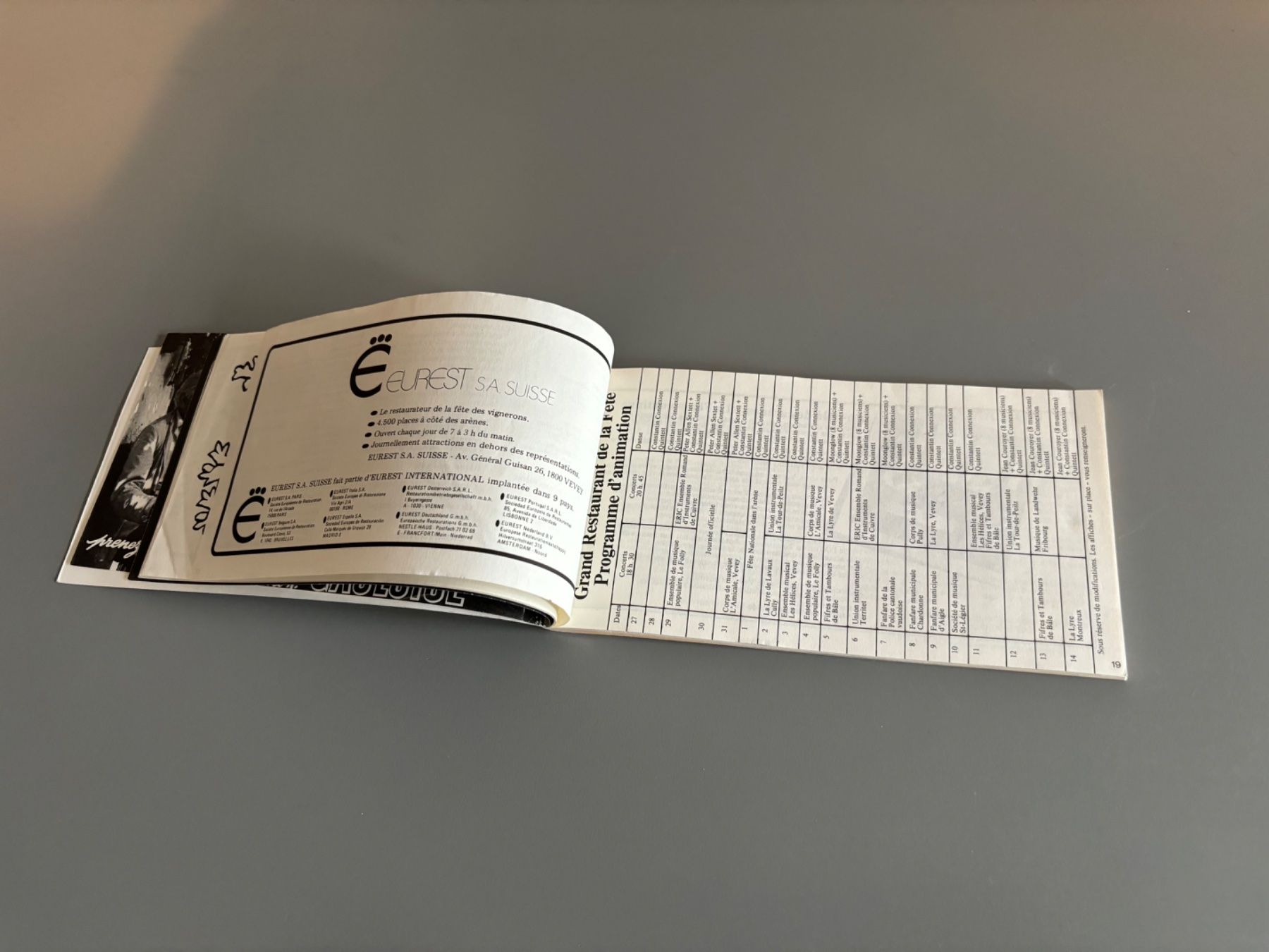 Libri: Programme de la Fête des vignerons Vevey 1977 – Nuovo (secondo la descrizione) da Clarens venduto da Scottoara 3
