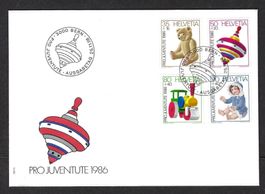 Pro Juventute 1986, Ersttagsbrief