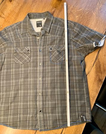 Herren Hemd XL 43 44  grau kurzarm