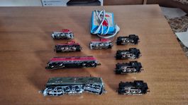 H0 AC 8 Märklin 1 Lima Re 6/6 Loks, 1 Travo.
