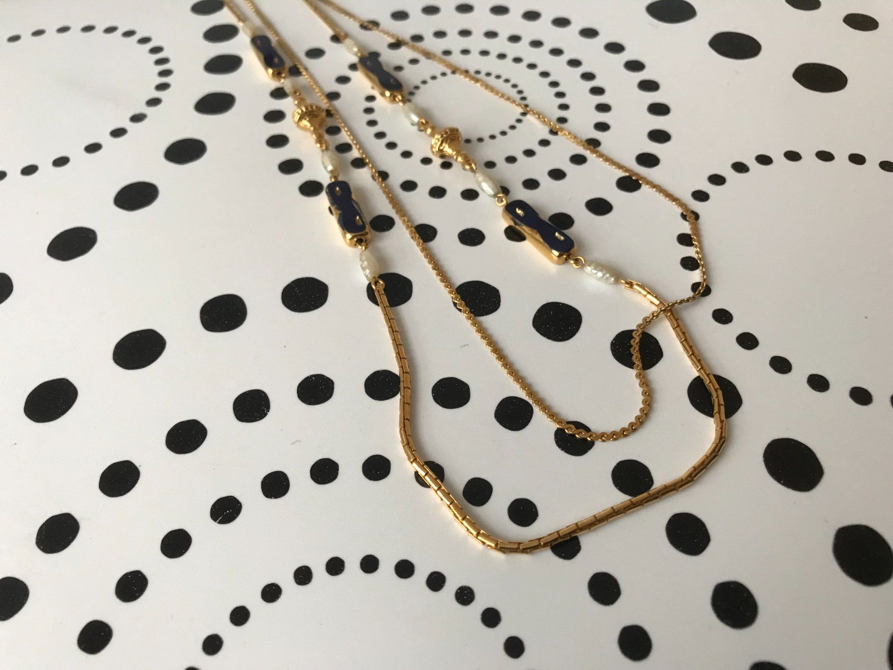 Catenine: Superbe collier vintage doré et perles, élégant !!! – Usato da Epalinges venduto da dream-watch 4