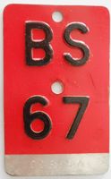 Velonummer Basel Stadt 1967 BS 67