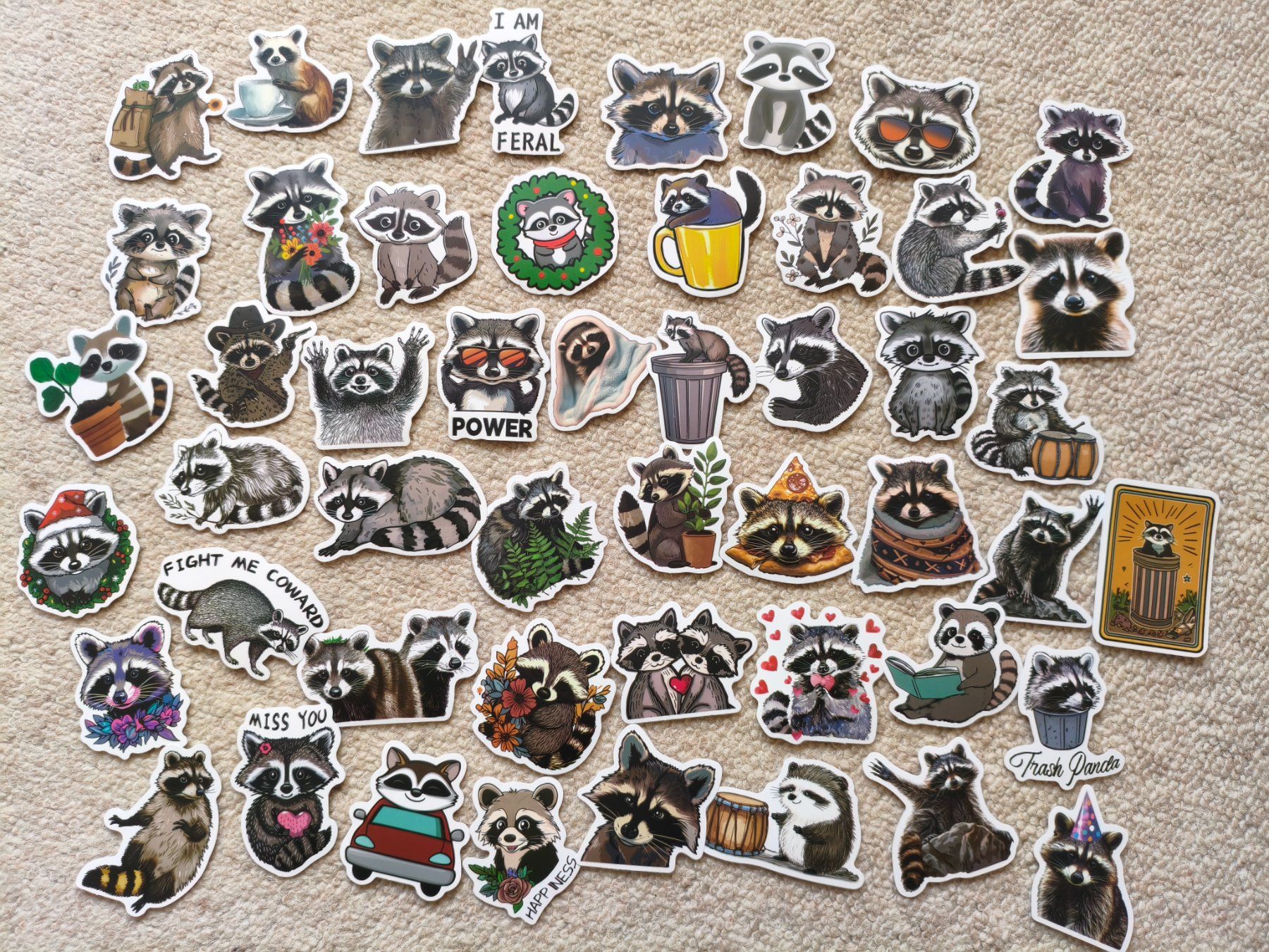 Sticker: Sammlung Waschbär Aufkleber, Sticker – Nuovo e nell'imballaggio originale da Vogelsang AG venduto da miinlade 1