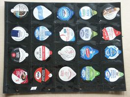 40 Ausländische Kaffeerahmdeckeli