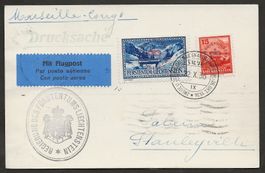 Flugpost Schweiz 1936 Marseille Kongo Liechtenstein Luftpost