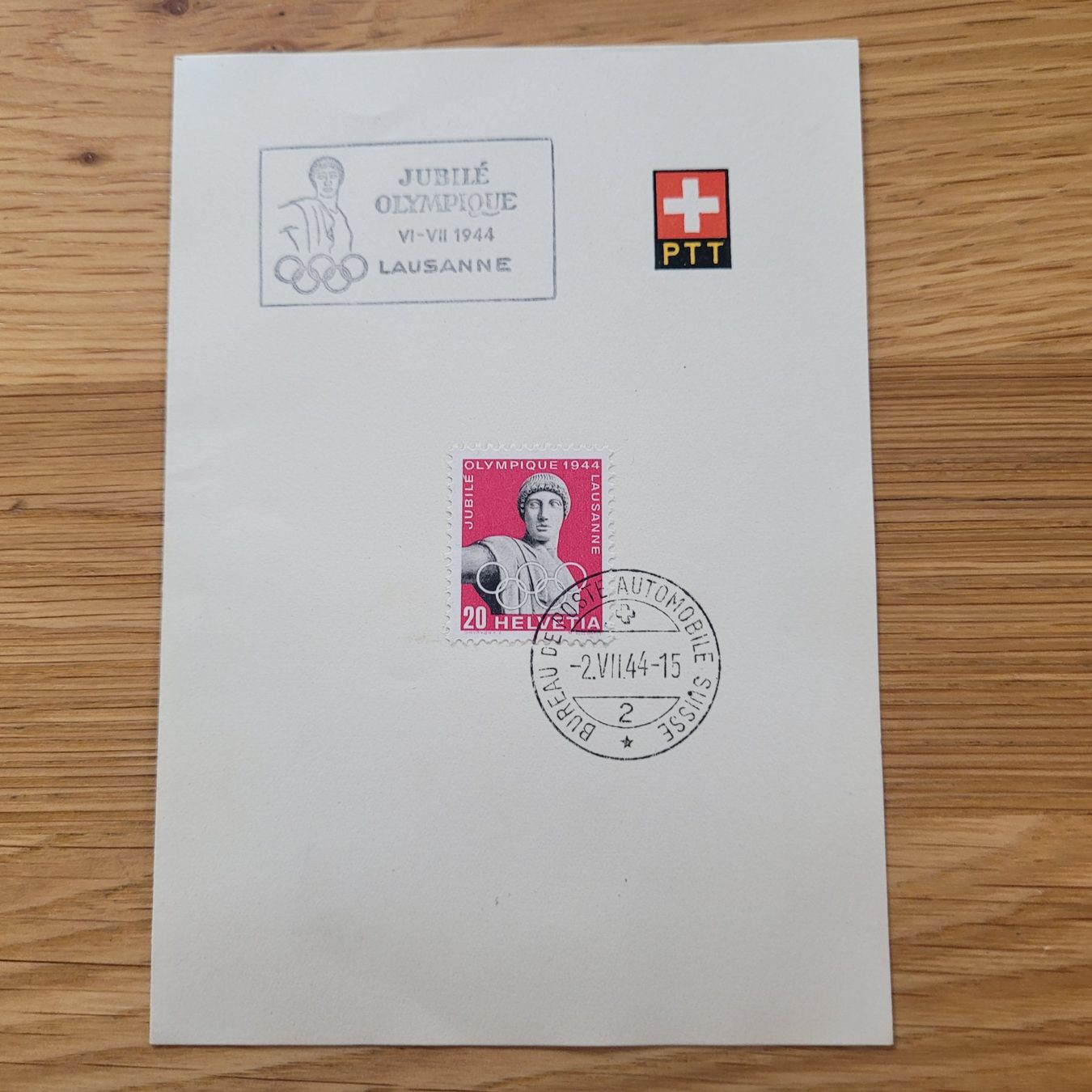 Alle Briefmarken: Dokument PTT Lausanne 1944 – Gebraucht aus Biel/Bienne von Destockweb