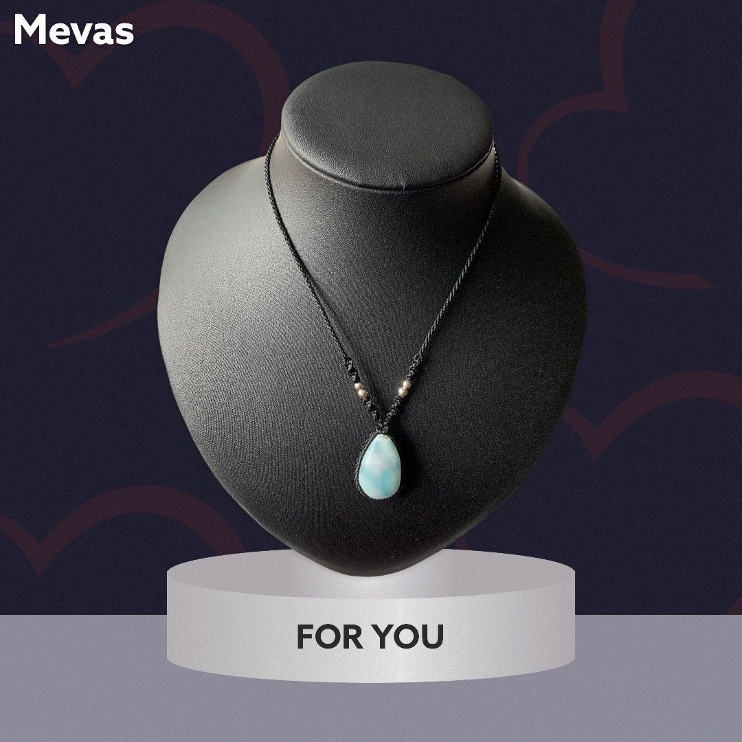 Catenine: LARIMAR EDELSTEIN KETTE, ATLANTISTEIN – Nuovo e nell'imballaggio originale da Zürich venduto da MEVAS-Schmuck