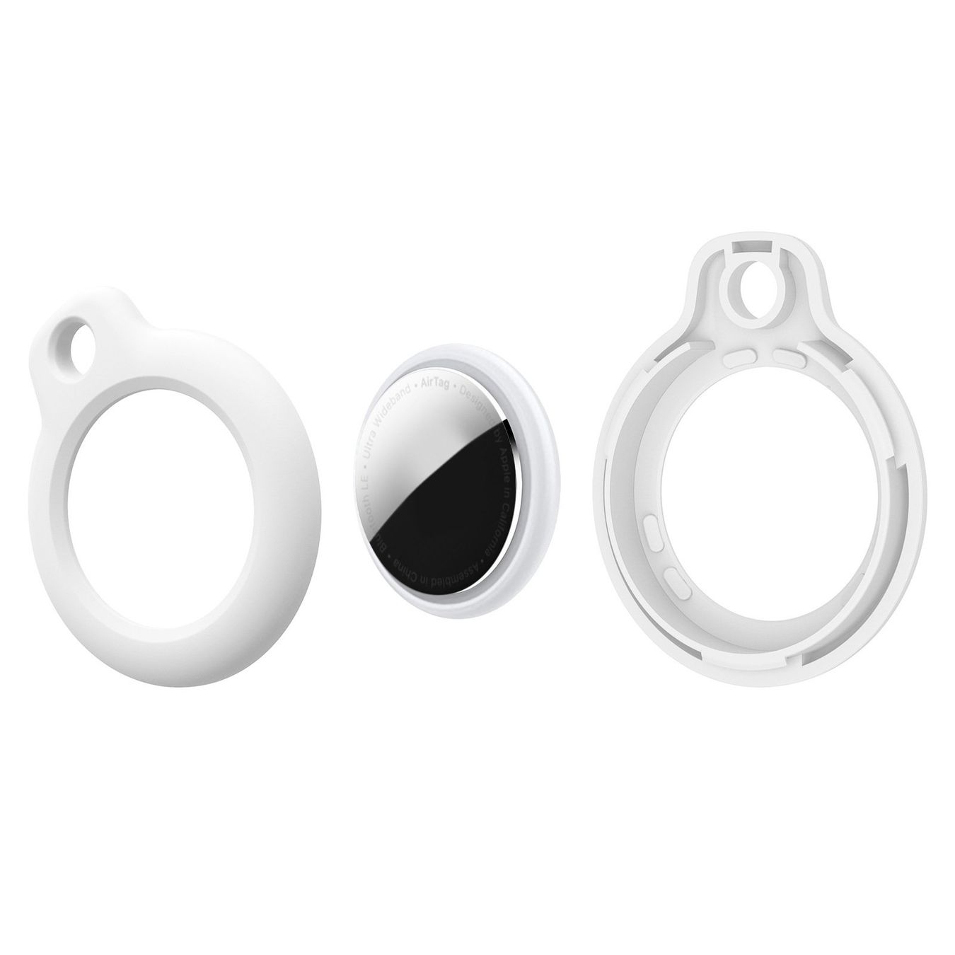 Schlüsselanhänger & - bänder: housse de protection coque Apple airtag tracker - blanc – Neu und originalverpackt aus Morges von DigiAC 2