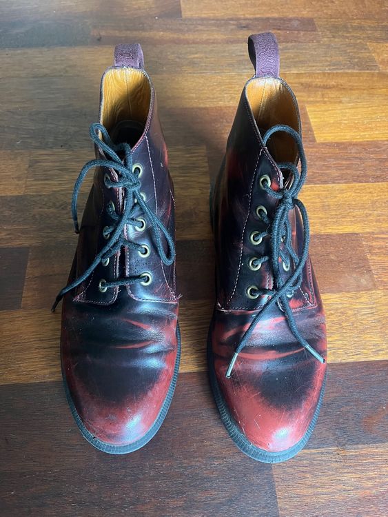 Dr martens emmeline cherry on sale red