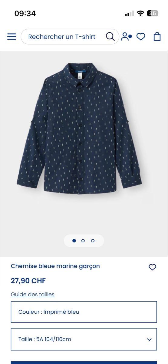 Okaidi Hemden, T-Shirts & Polos: Chemise Okaidi garçon taille 104 – Gebraucht aus Cossonay-Ville von Venusa09 2