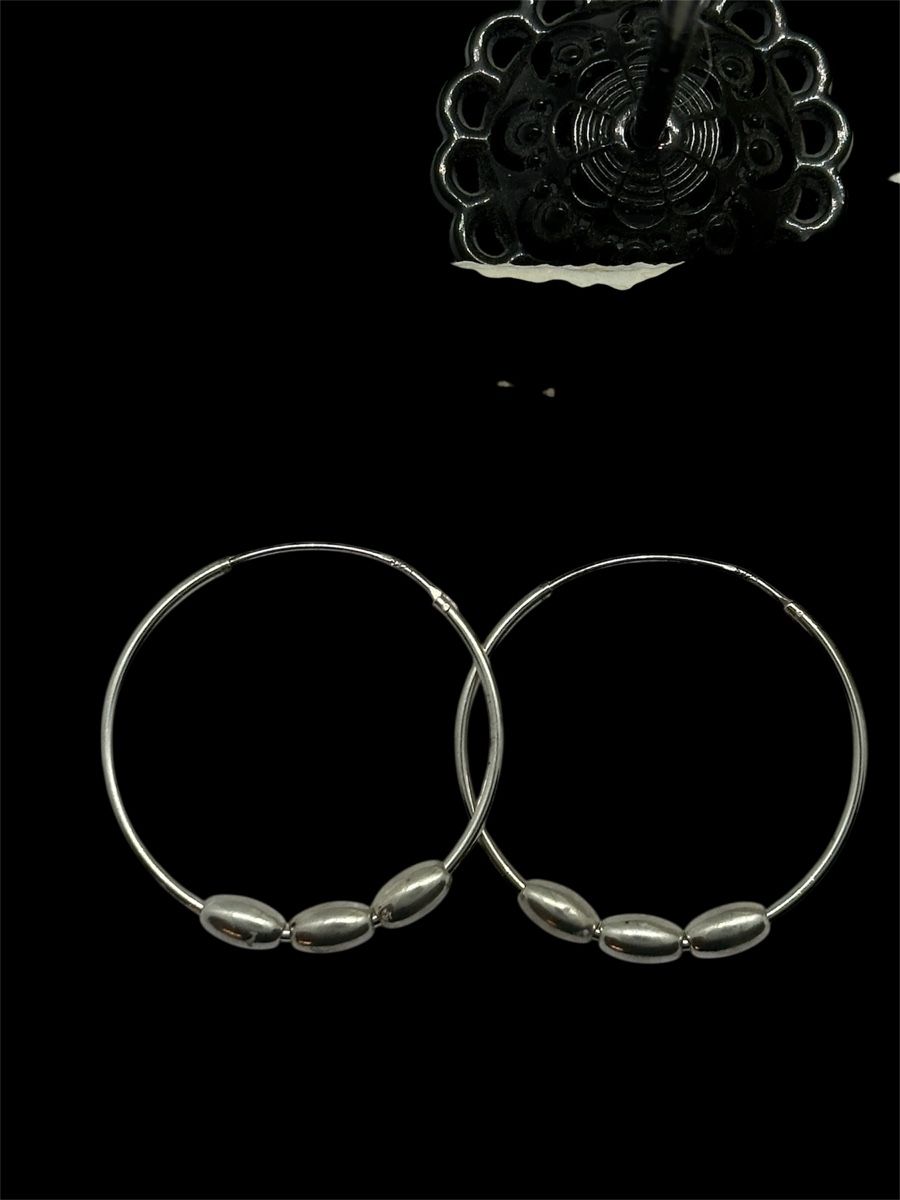 Orecchini pendenti & Orecchini a lobo: 4 cm grosse Sterlingsilber Creolen – Nuovo e nell'imballaggio originale da Niederglatt ZH venduto da Silberschmuck-design