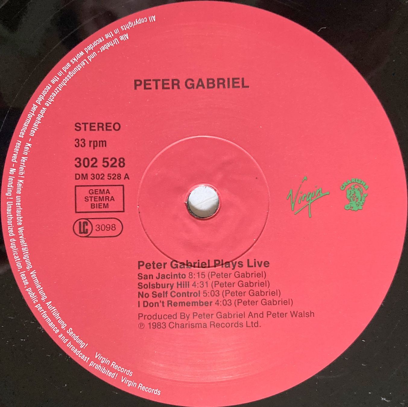 Dischi in vinile: GENESIS / PETER GABRIEL - PLAYS LIVE – Usato da Bottens venduto da hotter-than-hell 5