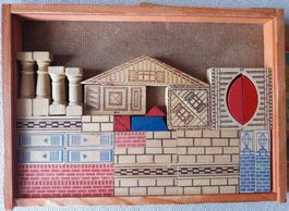 Baukasten Holz Zwergen jeu construction plots bois nains