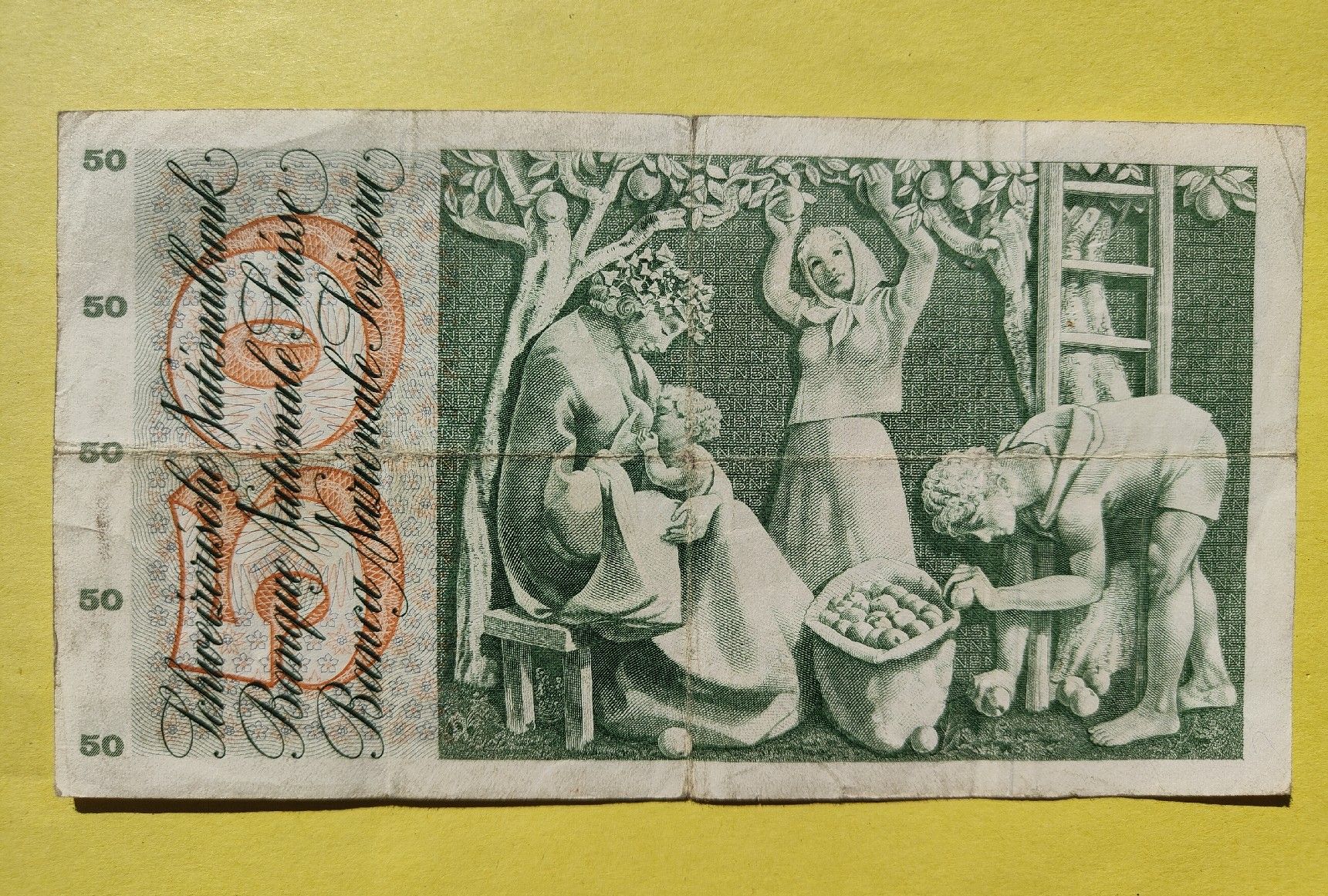 Banconote: 50 Franken Note 1964 – Usato da chur venduto da Hmars 1