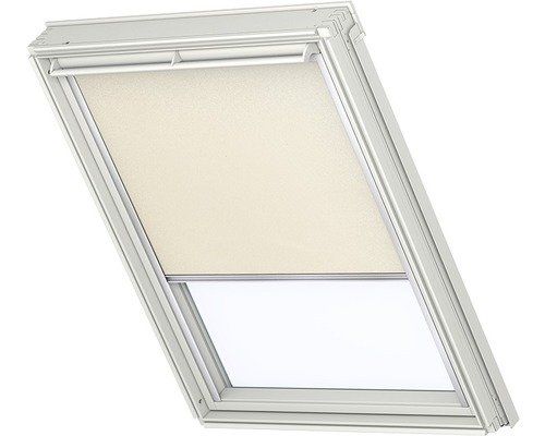 Tenda Oscurante Originale VELUX Per FK06 | Beige Chiaro Con Guide Grigie | Blocco Totale Della Luce E Isolamento Termico