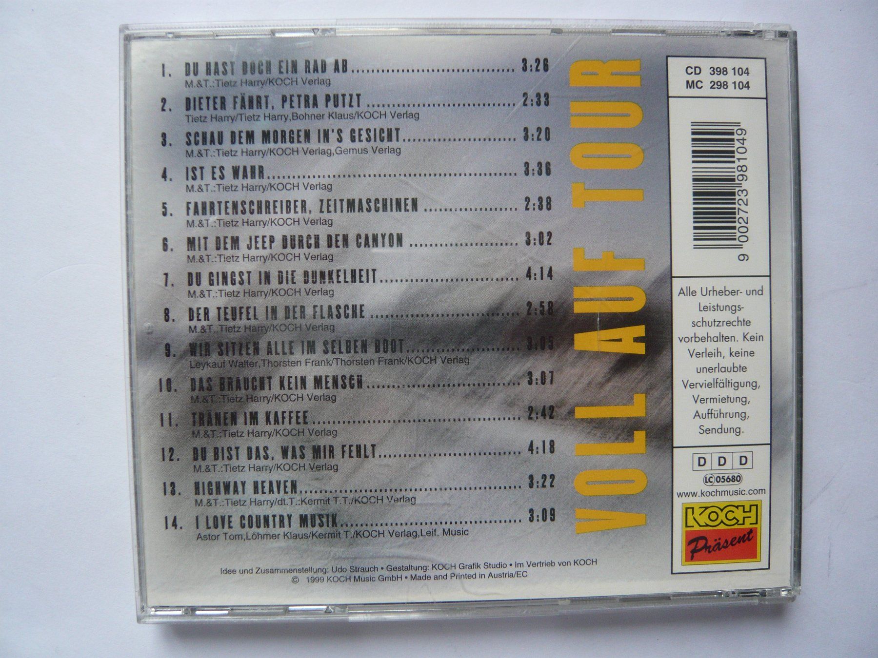 CD: DAGMAR Voll auf Tour – Usato da Winterthur venduto da Cajun 1