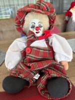 Deko Clown Puppe mit Porzellankopf