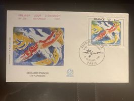 Frankreich 1981 Ersttagsbrief E.Pignon die Taucher