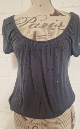 T-Shirt mit Steinen, ONLY,  Gr. S