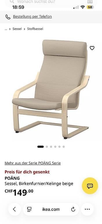 Ikea Sessel: Sessel Ikea Poäng – Gebraucht aus Wettingen von mir_5qnc