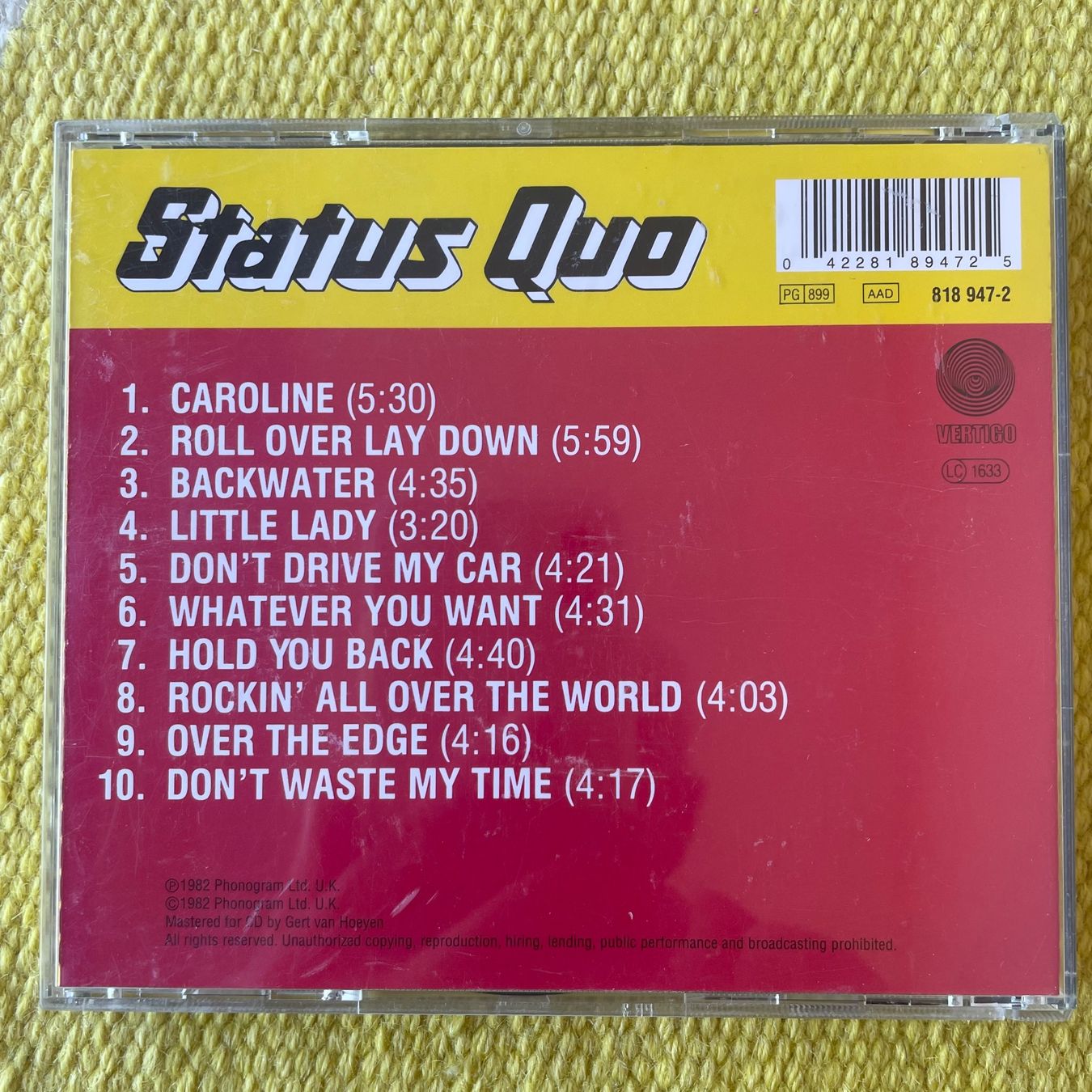 CD: STATUS QUO-LIVE AT THE N.E.C. – Usato da Rorschacherberg venduto da CD-Roli 1