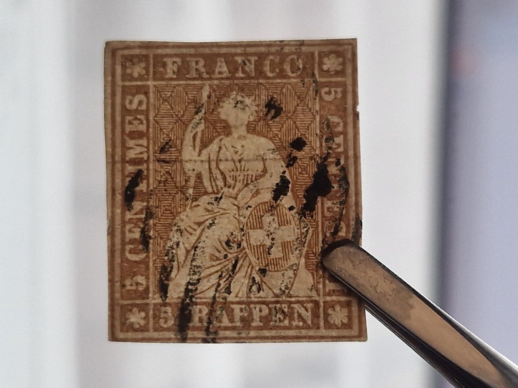 Alle Briefmarken: Strubel 22C, signiert, ab 1.- – Gebraucht aus Burgdorf von Glossy01 4