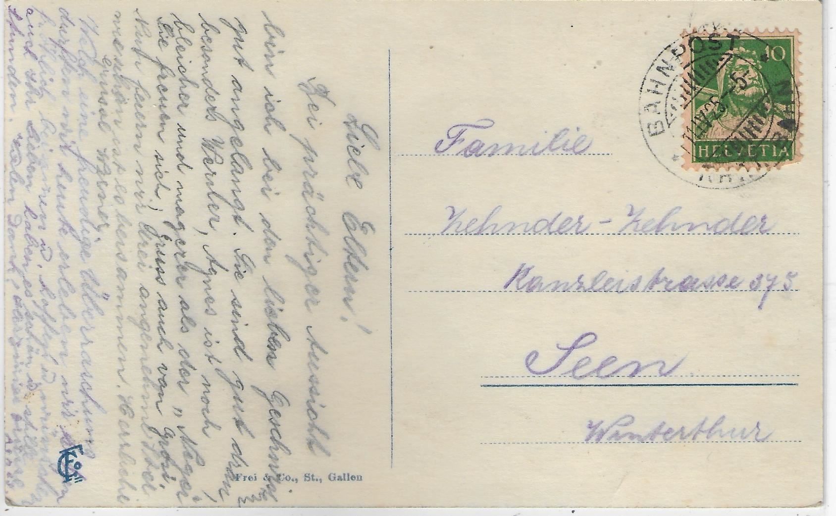 Cartoline postali: Bündnerhaus 1925 – Usato da Ettingen venduto da Kartenplanet 1