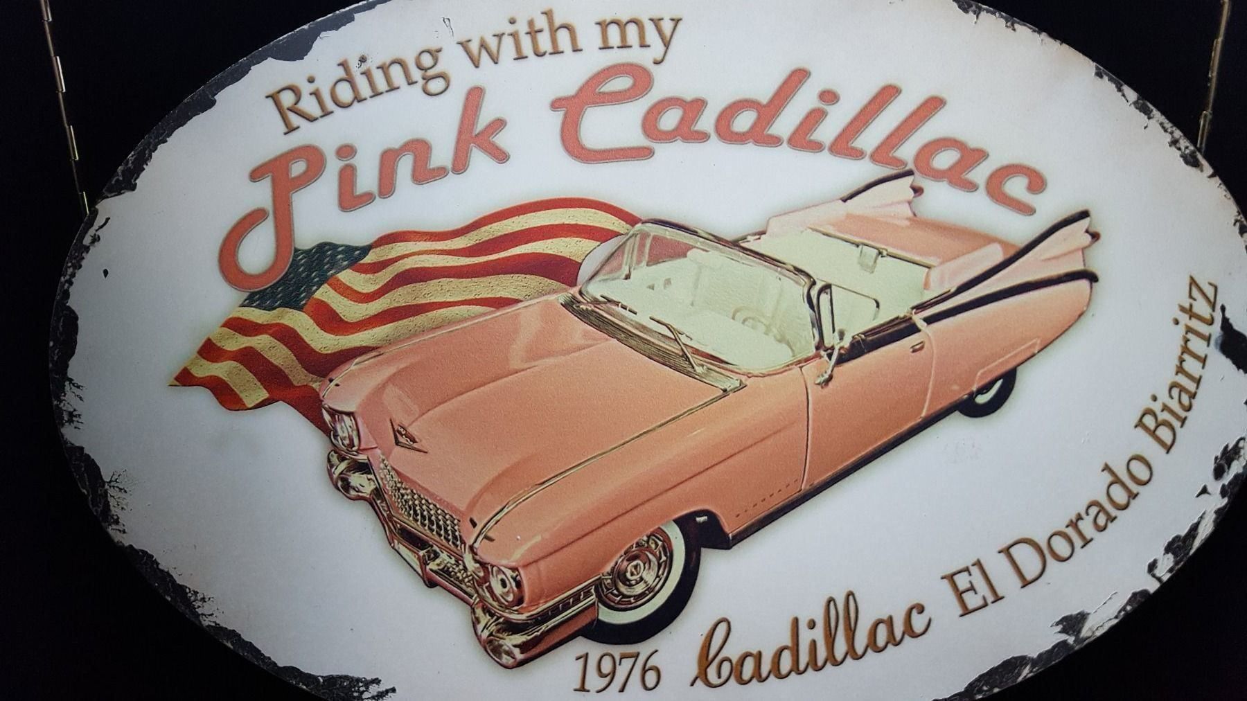 Insegne: 1 Blechschild "Pink Cadillac" – Usato da Reinach venduto da 3Guggerli 1