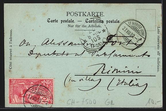 Cartoline postali: Mondschein-AK St. Moritz, Dorfansicht un – Usato da Berlin venduto da bartko-reher 1