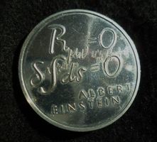 5 Fr. Gedenkmünze Albert Einstein Jg.1979 Formel