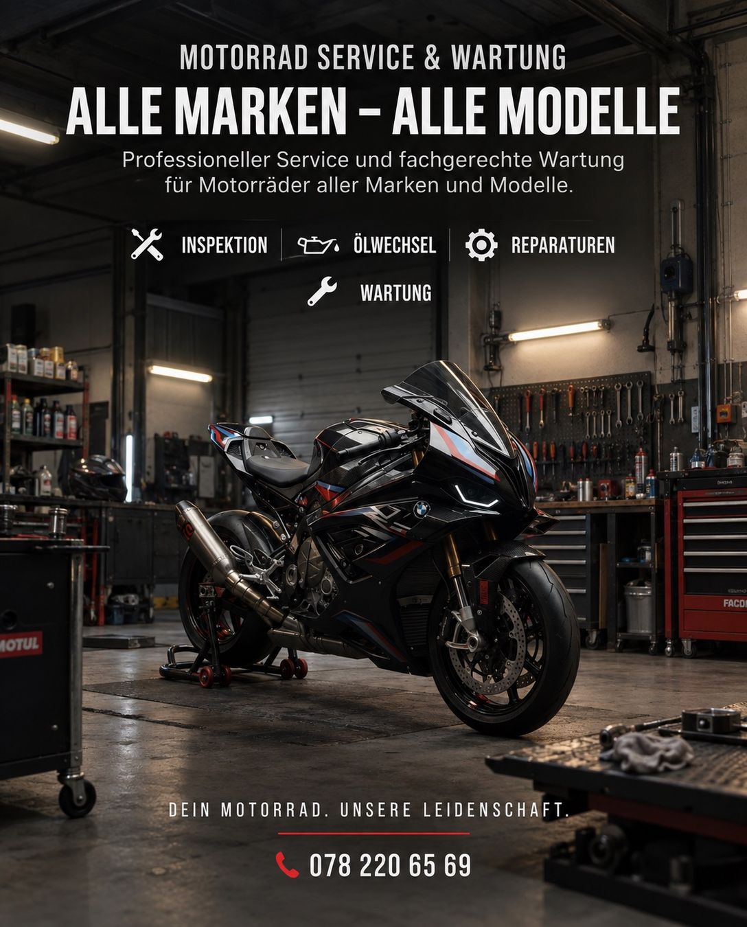 Sonstiges für Büro & Gewerbe: Biete Motorradservice an – Neu und originalverpackt aus Wohlen AG von tur_gb7n