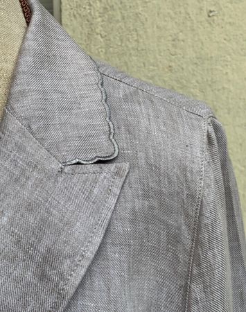 Superbe petit blaser fin FRANK WALDER beige gris t.M