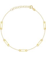 Gold Gold Armband 333 8 Karat Gelbgold Rechteck, Gelbgold