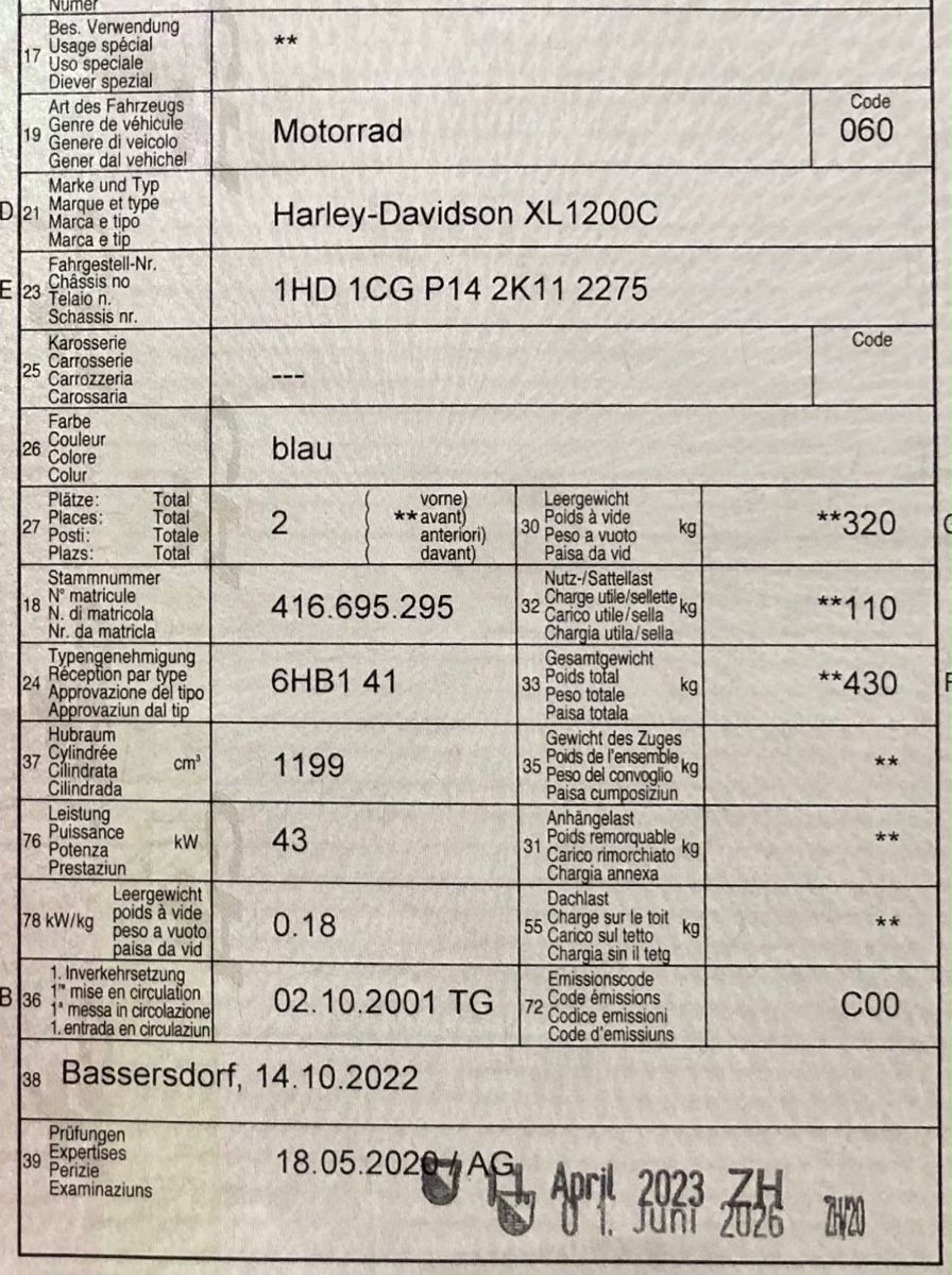 Harley-Davidson Chopper: Harley-Davidson Sportster – Gebraucht aus Winterthur von aja-8311 1