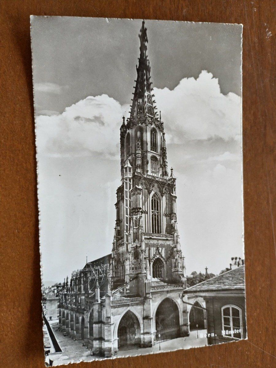 Cartoline postali: Ansichtskarte Bern,  La Cathédrale 1959 – Usato da Wildhaus venduto da Hukwildhaus 2