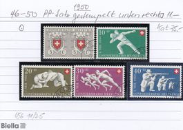 46-50 PP-Satz 1950 sauber gestempelt unten rechts, Kat.75.00