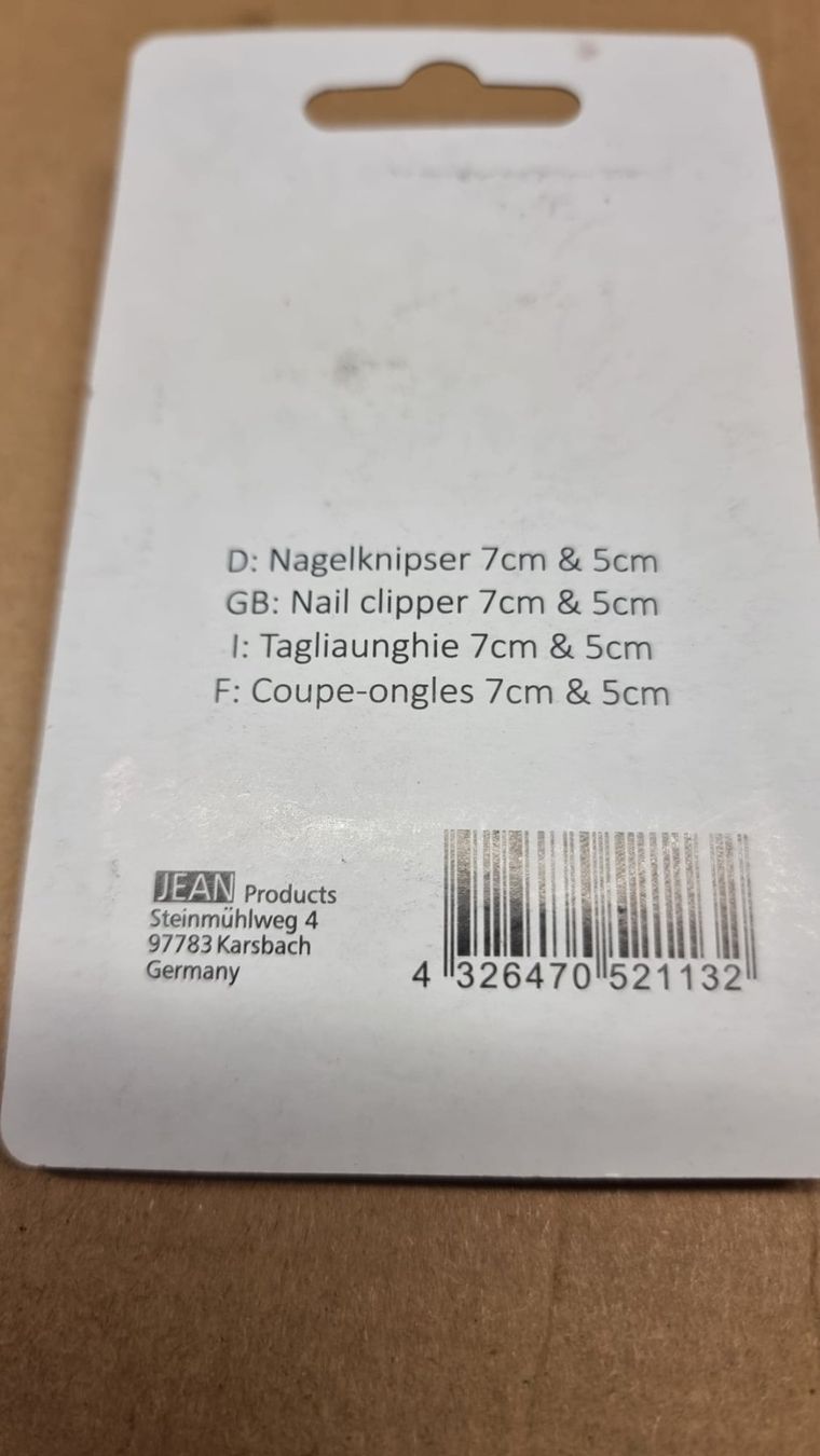 Pedicure: 2 Nagelknipser 5cm / 7cm – Nuovo e nell'imballaggio originale da Rebstein venduto da James-Dean 2
