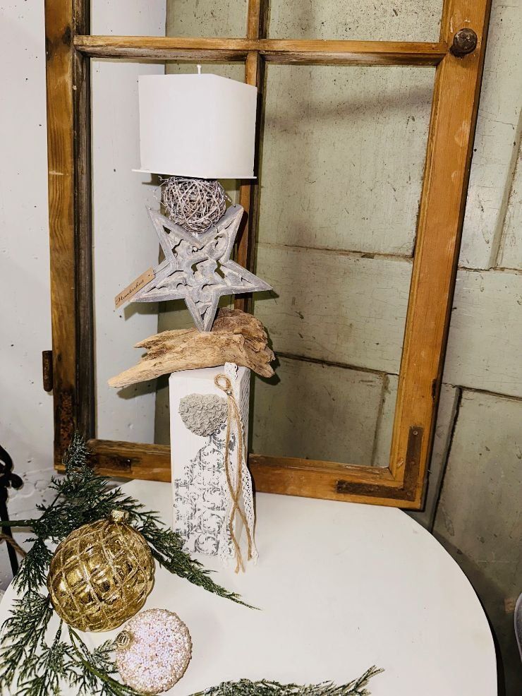Kerzenständer: Wunderschöne Shabby Chic Holz Kerzenständer mit Schwemmholz – Neu (gemäss Beschreibung) aus Fällanden von LetiRobi 5