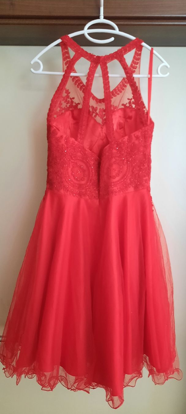 Vestiti: Robe de soirée rouge, taille XS, neuve – Nuovo (secondo la descrizione) da Delémont venduto da HappyGirl 1