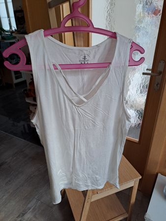 2x Damen Top Chicoree weiss Grösse L