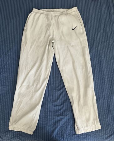 Nike Sports Trousers Jogging Hose Vintage 90s Trackwear Whit