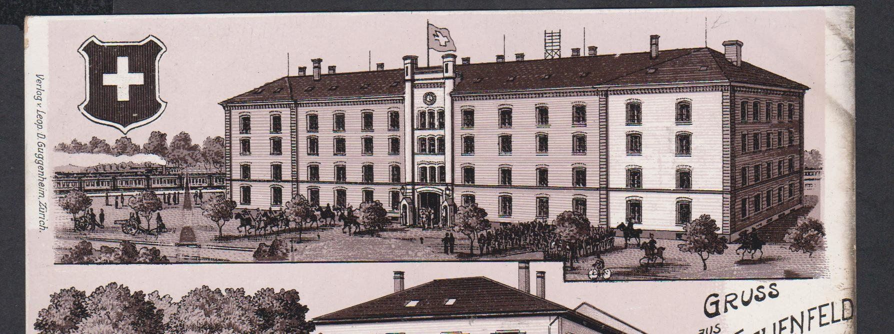 Ansichtskarten: Frauenfeld  -    Litho 2-Bild gestempelt 1908 – Gebraucht aus Vitznau von  1