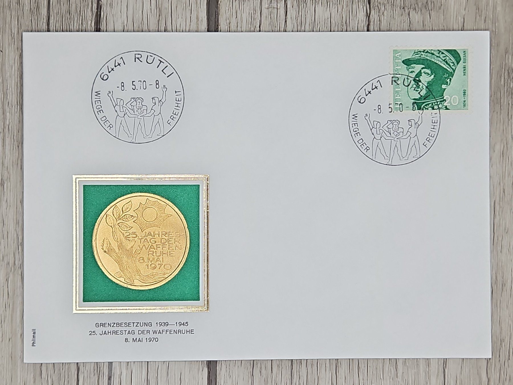 Tutti i francobolli: CL09 Enveloppe + Timbre Suisse 1970 – Usato da Cousset venduto da Patrick_Collections