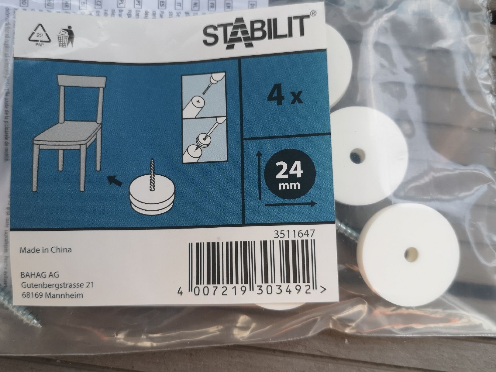 Sedie: Protections pour pieds de 4 chaises – Nuovo (secondo la descrizione) da Nyon venduto da bicounette66 2