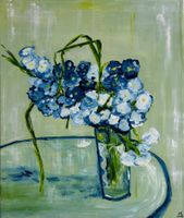 Blumenstillleben inspiriert von Van Gogh, Ölgemälde