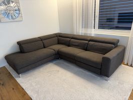 Ecksofa Carpe Stoff Onyx graphite Motor elektrisch ab 1.-