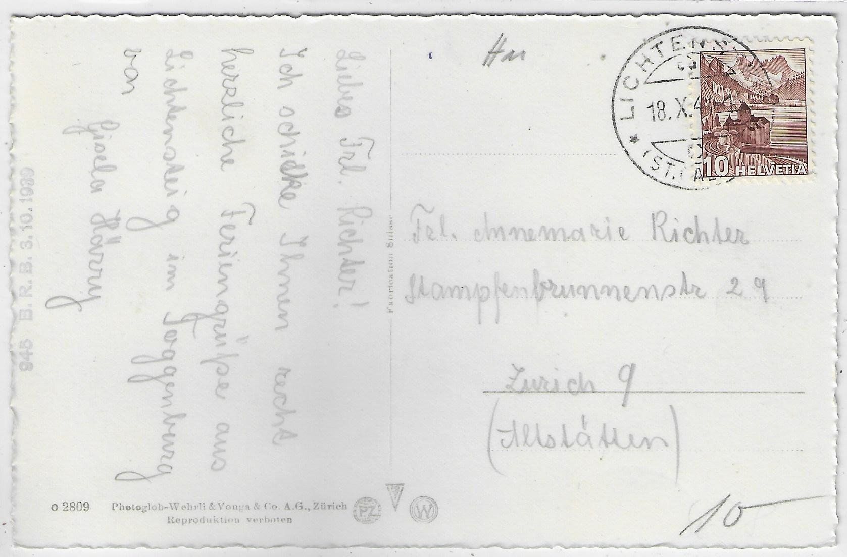 Cartoline postali: Lichtensteig - Generalansicht – Usato da Ettingen venduto da Kartenplanet 1