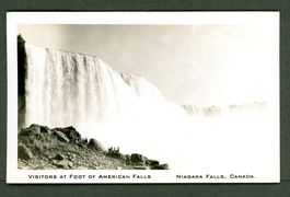 AK sw Niagara Canada,Visitors Foot of American Falls ≈ 1950 